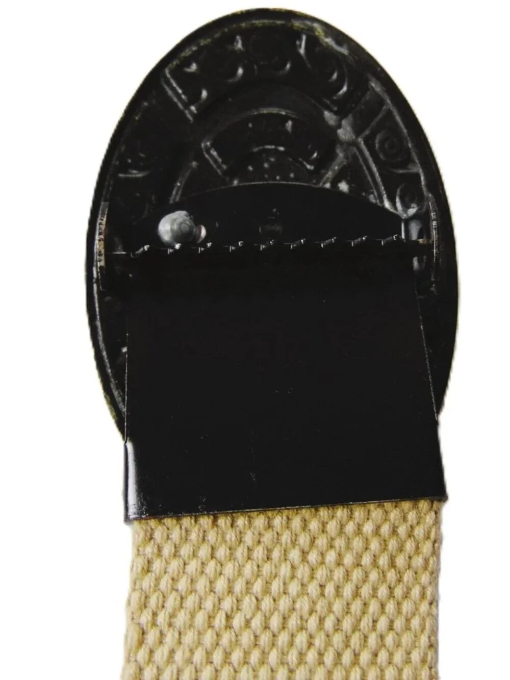 Scarab Beetle Canvas Web Belt Brass Tone Buckle Boho Goth Unisex